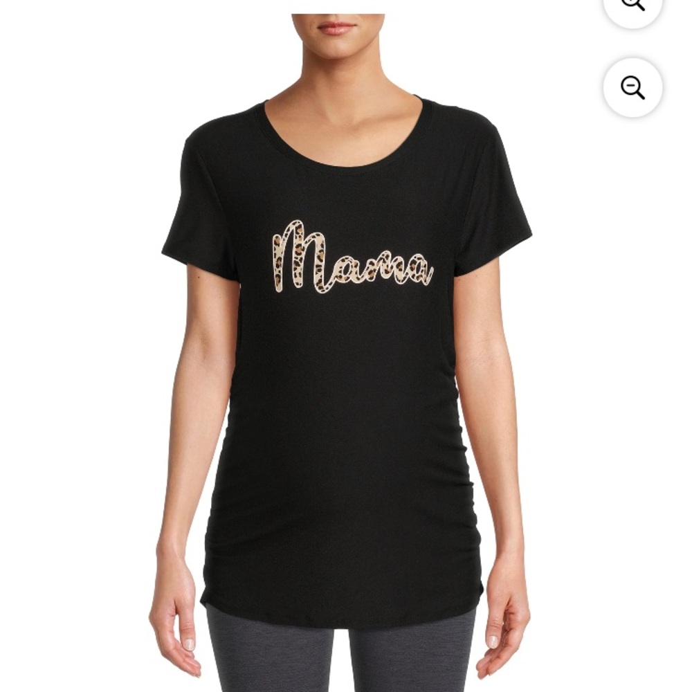 💜Time and Tru Maternity Short Sleeve Graphic T-Shirt “MAMA” Size:XL(16-18)